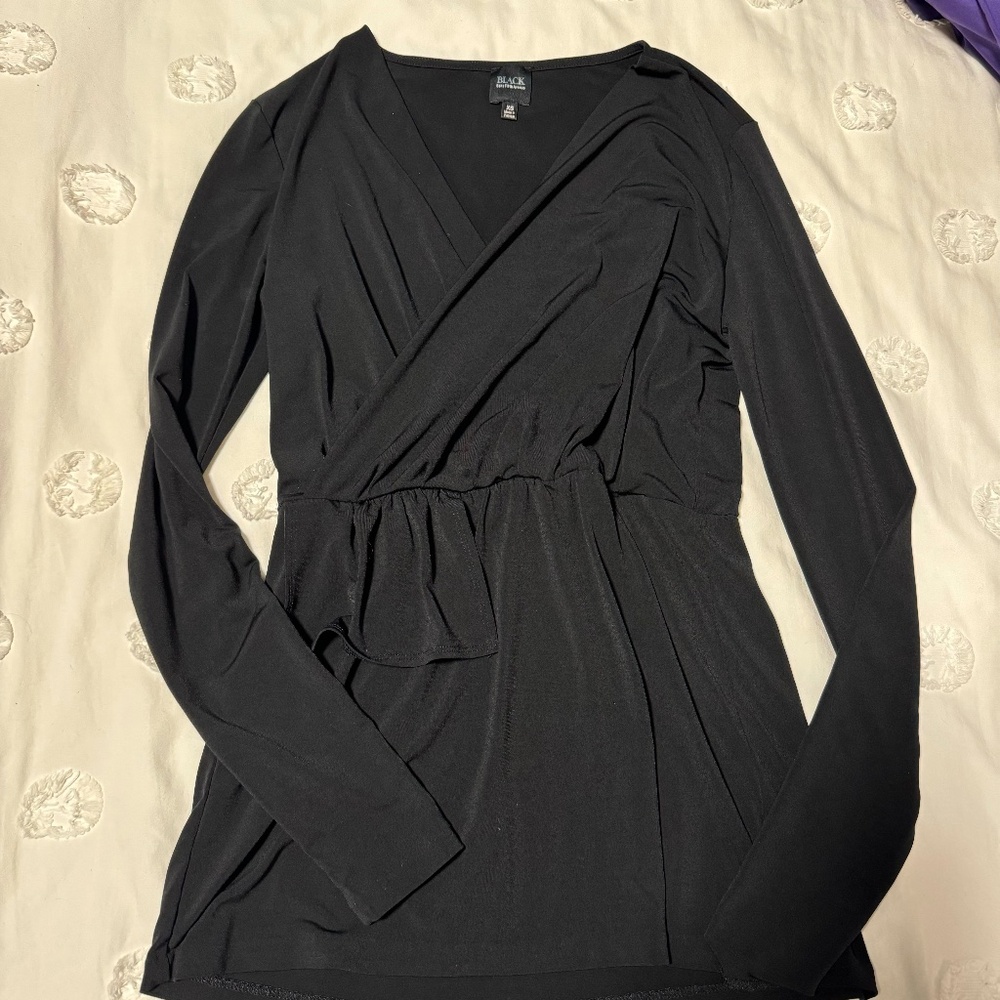 Saks Black Label - Black Wrap Top - XS